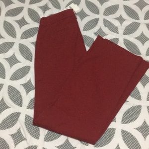 Jcrew dark red Addison pant city fit